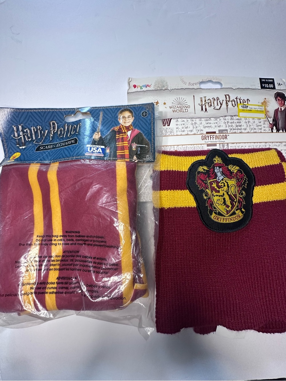 Warner Bros. Two Harry Potter Gryffindor-style Scarf - Burgundy & Gold Striped